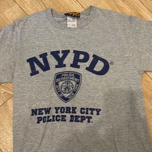 NYPD GRAY NEW YORK POLICE DEPT TEE MENS T-SHIRT SMALL S..
